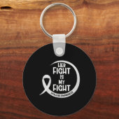 Bewustzijn Zilveren lint Haar gevecht is mijn geve Sleutelhanger (Voorkant)