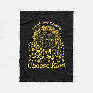 Bewustzijn Zonnebloem Kies Kind Geel Lint Asl Fleece Deken