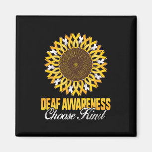 Bewustzijn Zonnebloem Kies Kind Geel Lint Asl Magneet