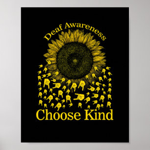 Bewustzijn Zonnebloem Kies Kind Geel Lint Asl Poster