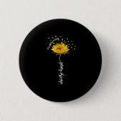 Bewustzijn Zonnebloem Kies Kind Geel Lint Asl Ronde Button 5,7 Cm (Voorkant)