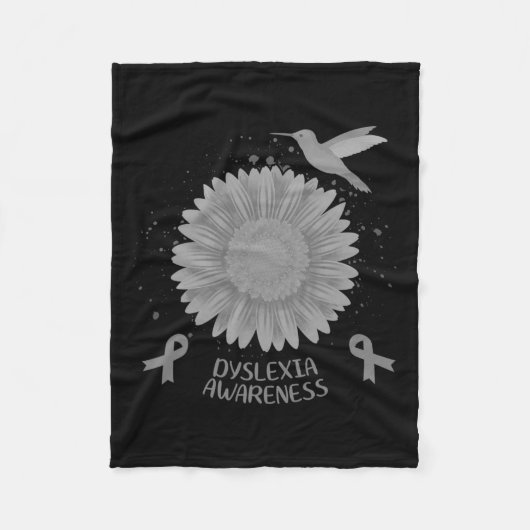 Bewustzijn Zonnebloem Kolibrie Gift Fleece Deken (Voorkant)