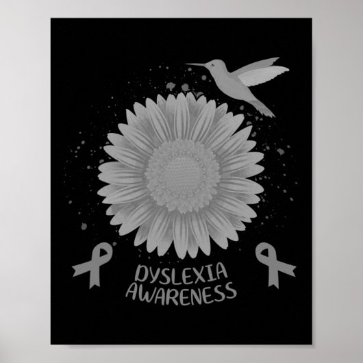 Bewustzijn Zonnebloem Kolibrie Gift Poster (Voorkant)