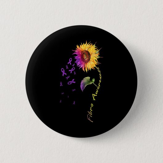 Bewustzijn Zonnebloemfibro Ronde Button 5,7 Cm (Voorkant)