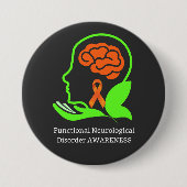 Bewustzijnsfonds voor functionele neurologische aa ronde button 7,6 cm (Voorkant)