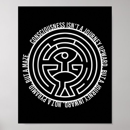 Bewustzijnskaart Westerne Wereld Arnold Quote Poster (Voorkant)