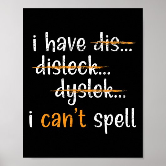 Bewustzijnsleesstoornis Leerstoornis 5 Poster (Voorkant)