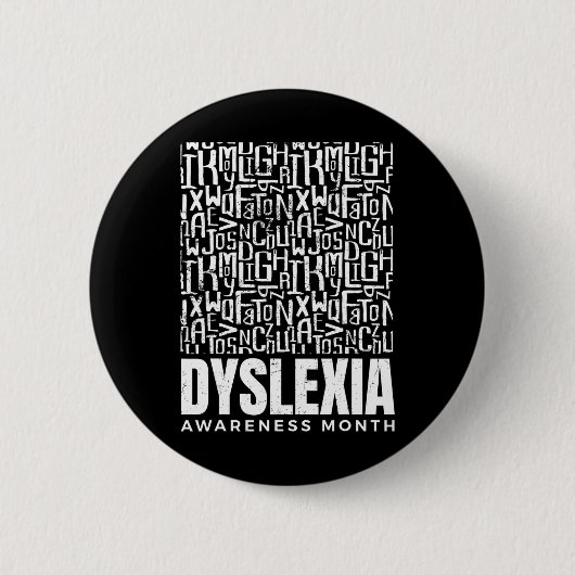 Bewustzijnsmaand Dyslexie Strijder Dyslexie Ronde Button 5,7 Cm (Voorkant)