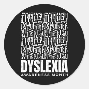 Bewustzijnsmaand Dyslexie Strijder Dyslexie Ronde Sticker