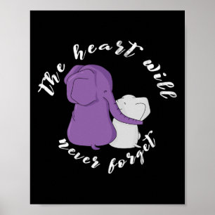 Bewustzijnsmaand I Einde Paarse Lint Olifant 1 Poster