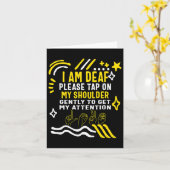 Bewustzijnsmaand Ik ben doof Tik op mijn schouder  Kaart (Gele Bloem)