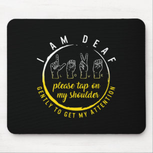 Bewustzijnsmaand Ik ben doof Tik op mijn schouder  Muismat