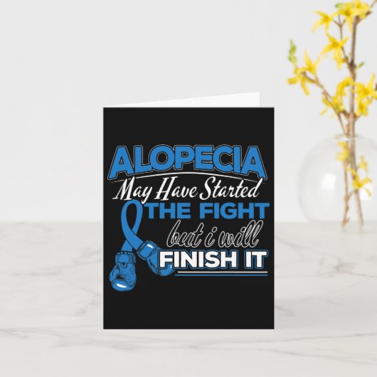 Bewustzijnsontwerp voor een Alopecia-aanhanger 1  Kaart (Gele Bloem)