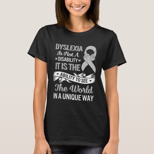 Bewustzijnsvermogen Zie Wereld Uniek Niet Invalidi T-shirt (Voorkant)