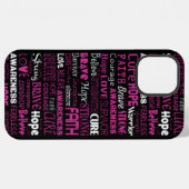 Bewustzijnswoorden...Borstkanker iPhone Hoesje (Achterkant horizontaal)