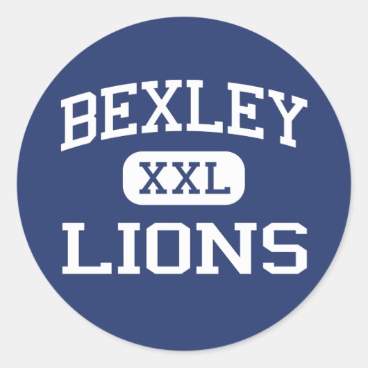 Bexley - Leeuwen - Bexley High School - Bexley Ronde Sticker (Voorkant)