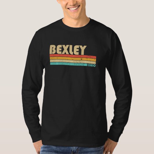 Bexley Oh Ohio Funny City Home Roots Retro 70s 80s T-shirt (Voorkant)