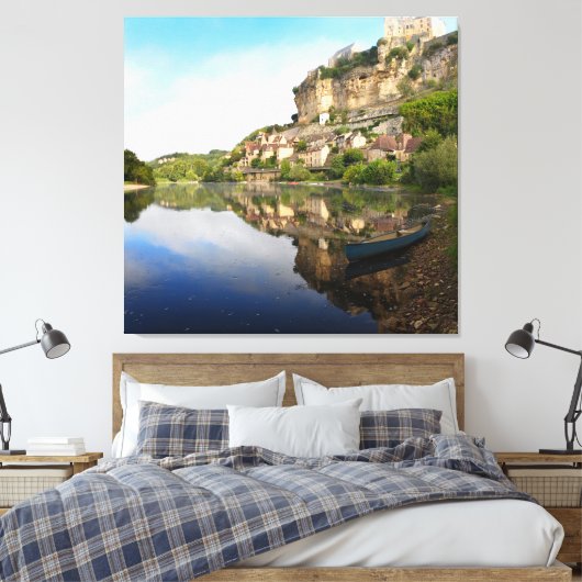 Beynac-et-Cazenac en Dordogne rivierdoek print (Insitu (Slaapkamer))