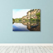 Beynac-et-Cazenac en Dordogne rivierdoek print (Insitu (Houten vloer))