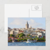 Beyoglu District en Galata Tower in Istanbul Briefkaart (Voorkant / Achterkant)