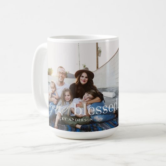 Beyond Bless Gold Foil 5 Foto Koffiemok (Voorkant links)
