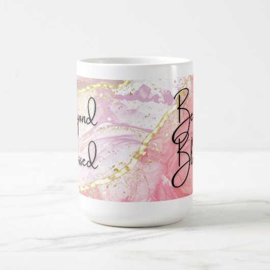 Beyond Bless Pink Gold Marble 15oz Mok (Center)