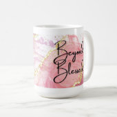 Beyond Bless Pink Gold Marble 15oz Mok (Voorkant rechts)