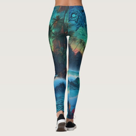 Beyond Blues Zeegezicht Leggings (Achterkant)