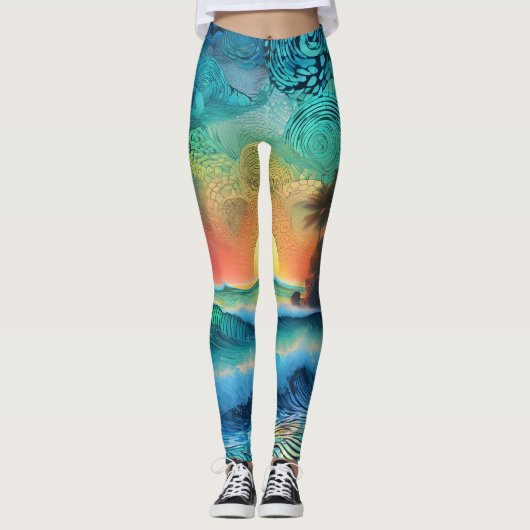 Beyond Blues Zeegezicht Leggings (Voorkant)