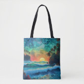 Beyond Blues Zeegezicht Tote Bag (Voorkant)