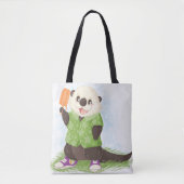 Beyond Celiac Summer Otter Canvas tas (Voorkant)