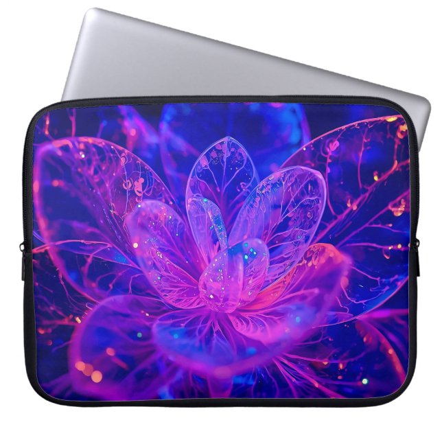 Beyond Frosted Glass Bloom 15' Laptop Sleeve (Voorkant)