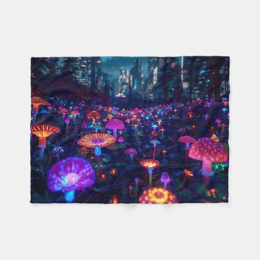 Beyond Glowfall Grove Fleece Deken (Voorkant (Horizontaal))