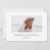 Beyond Grateful Afstuderen Foto Bedankkaart (Achterkant)