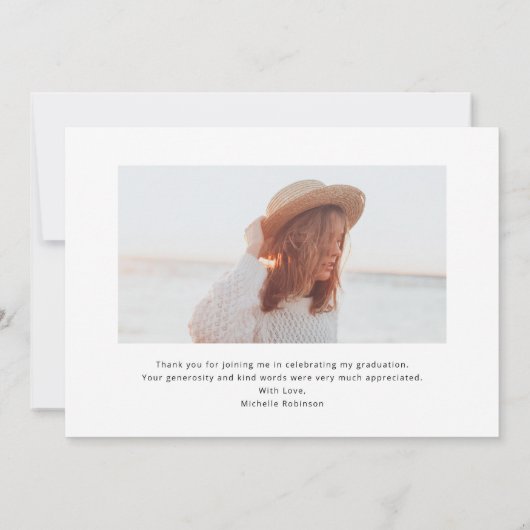 Beyond Grateful Afstuderen Foto Bedankkaart (Achterkant)