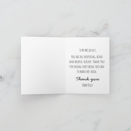 Beyond Grateful Editable Folded Wenskaart Kaart (Binnen)