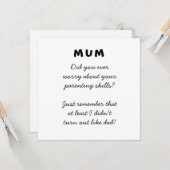 Beyond Grateful Editable Folded Wenskaart mum Kaart (Voorkant / Achterkant in situ)