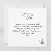 Beyond Grateful Flat bedankkaarten Bedankkaart (Achterkant)