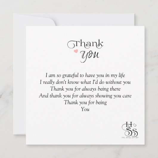 Beyond Grateful Flat bedankkaarten Bedankkaart (Achterkant)