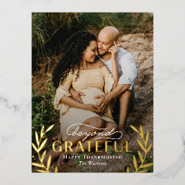 Beyond Grateful Folie Photo Thanksgiving Briefkaar Feestdagen Briefkaart