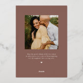 Beyond Grateful Folie Thanksgiving Photo Card Feestdagenkaart (Achterkant)