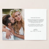 Beyond Grateful Heart Wedding Dankjewel Foto Folie Kaarten (Binnen)