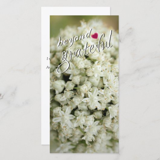 Beyond Grateful Tall Flat Dank u kaarten (Voorkant / Achterkant)