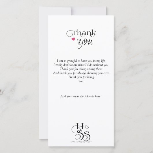 Beyond Grateful Tall Flat Dank u kaarten (Achterkant)