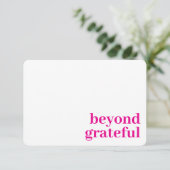 Beyond Grateful Thank You Modern Elegant Card Bedankkaart (Staand voorkant)
