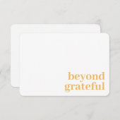 Beyond Grateful Thank You Modern Marigold Card Bedankkaart (Voorkant / Achterkant)