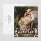 Beyond Grateful Thanksgiving Photo Card Briefkaart (Voorkant / Achterkant)