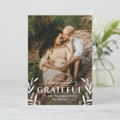 Beyond Grateful Thanksgiving Photo Cards Feestdagenkaart (Staand voorkant)
