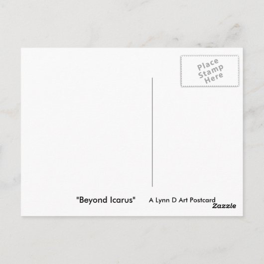 Beyond Icarus Briefkaart (Achterkant)