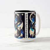 Beyond Imagination Quote Tweekleurige Koffiemok (Voorkant rechts)